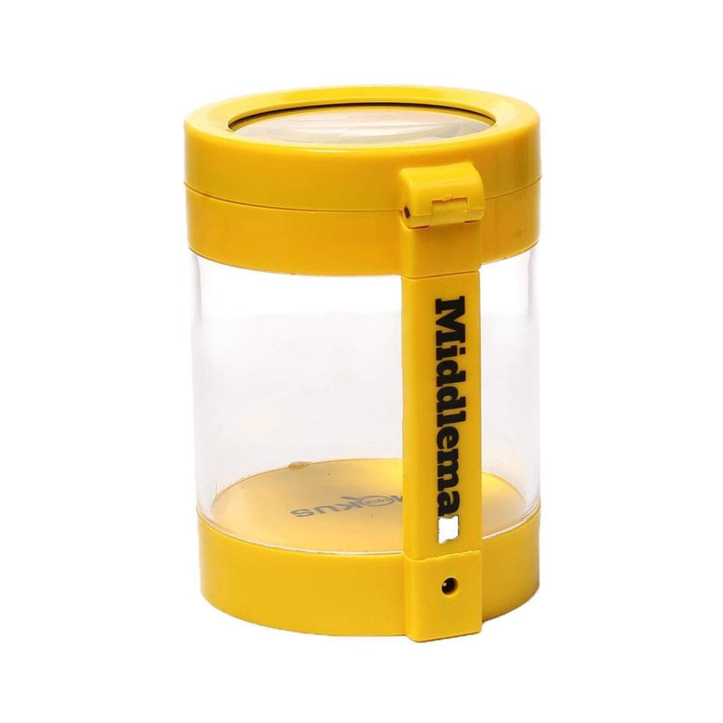 Smokus Focus Flower Storage Middleman Magnifying LED Jar - Yellow