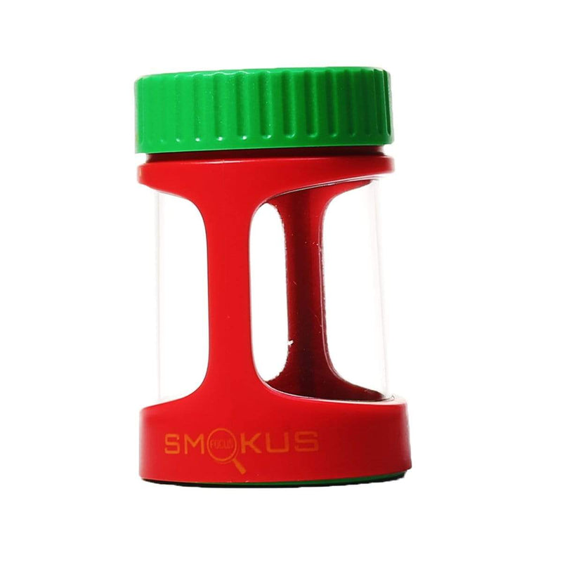 Smokus Focus Flower Storage Stash Magnifying LED Jar - Rasta