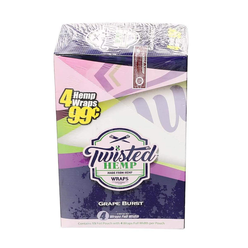 Twisted Hemp Hemp Wraps Twisted Hemp Wraps - Grape Burst -15 Count