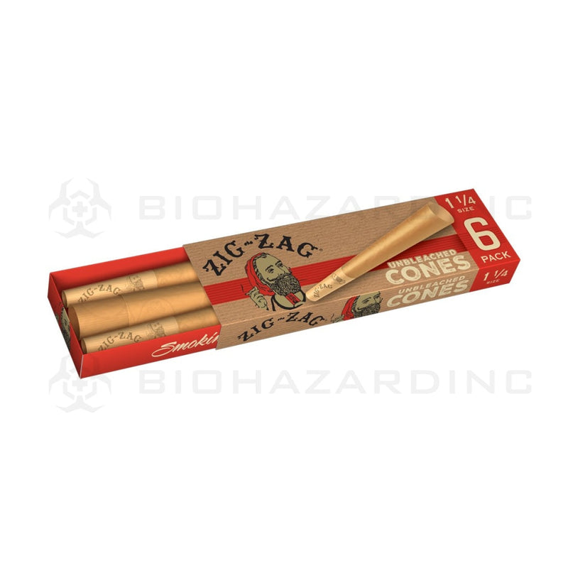 Zig-Zag® | Pre-Rolled Cones 1¼ Size | 84mm - Brown Paper - 24 Count Pre-Rolled Cones Zig Zag   